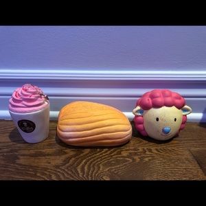 three cute squishies
